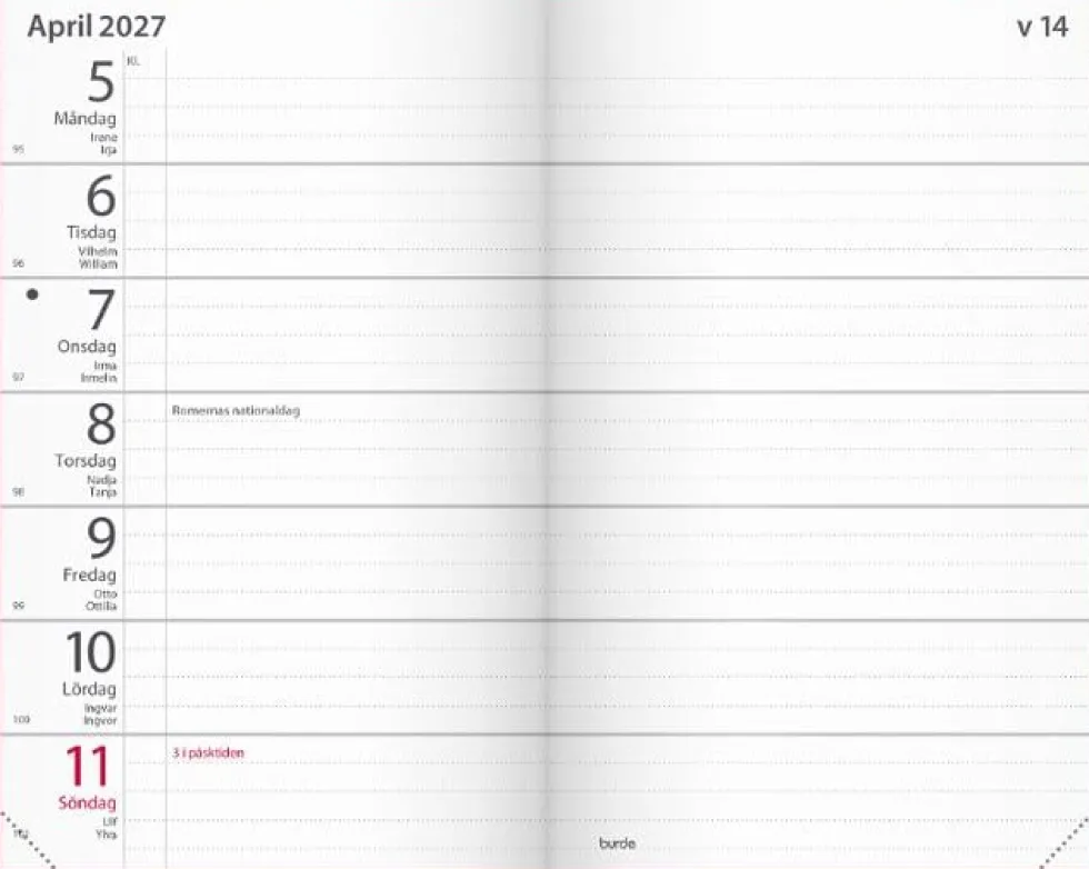 Fickagenda 2027 röd