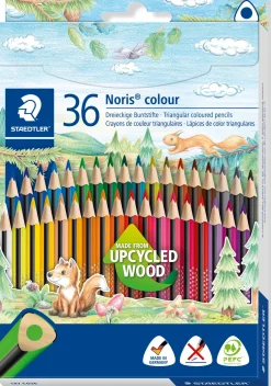 Färgblyertspenna Noris Upcycled Wood trekantig (36)