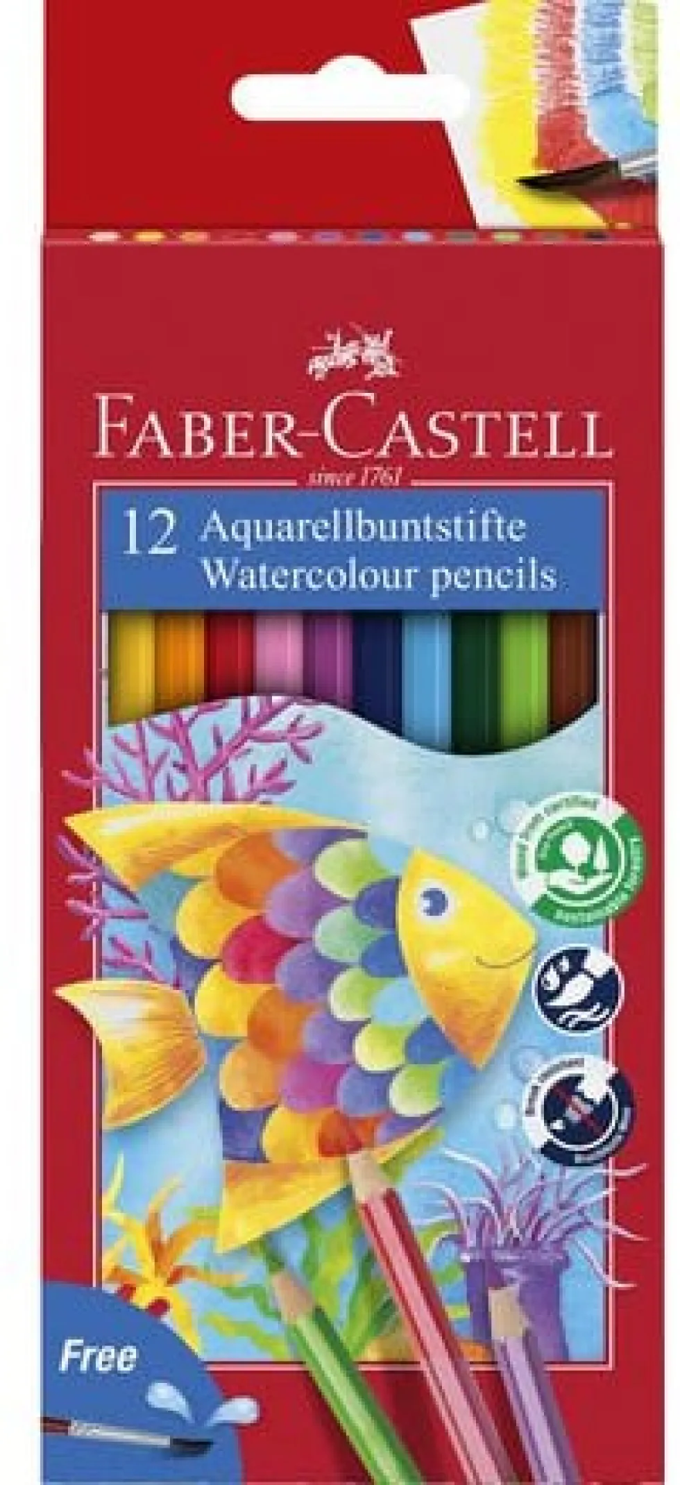 Färgpenna Faber-Castell Akvarell, 12/fp
