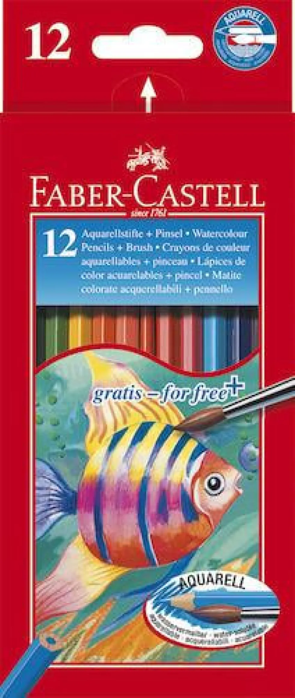 Färgpenna Faber-Castell Akvarell, 12/fp