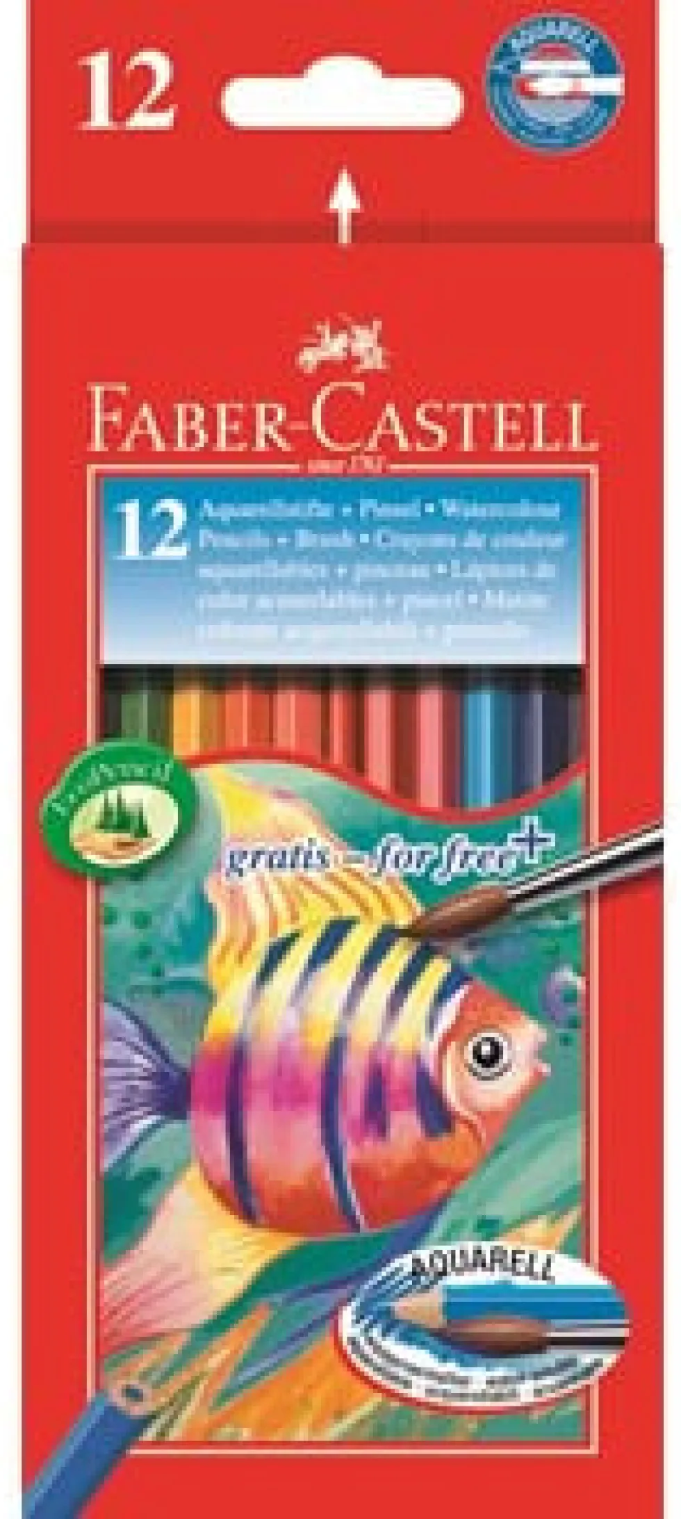 Färgpenna Faber-Castell Akvarell, 12/fp