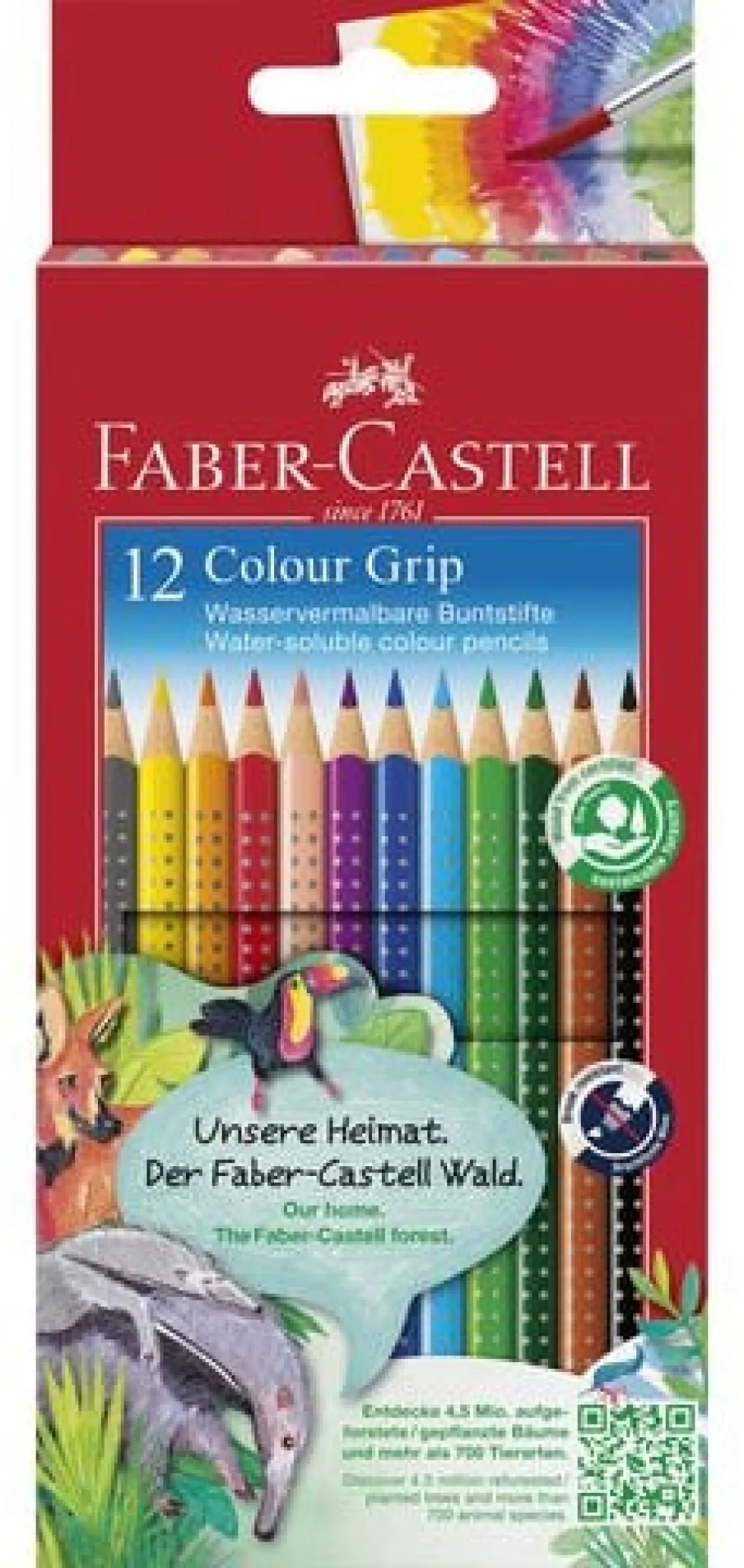 Färgpenna Faber-Castell Colour Grip 2001, 12 färger