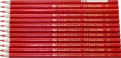 Färgpenna Faber-Castell Röd, 12/fp