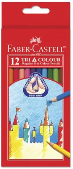 Färgpenna Tri Color Pencil Long 12/fp