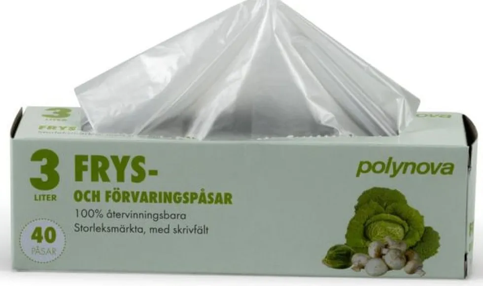 Fryspåse 3-liter, HD-polyeten, 40/rl