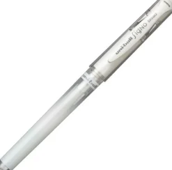 Gelkulpenna UNIBALL UM-153 Medium Vit, 0.65mm, vit pennkropp