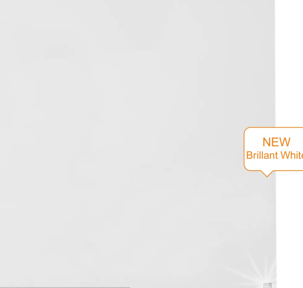 Glastavla NOBO 85" Widescreen vit, 190x100cm