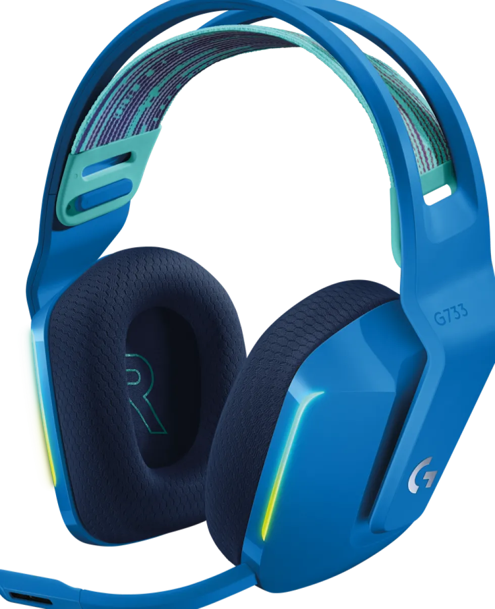 G733 LIGHTSPEED Wireless RGB Gaming Headset, Blue