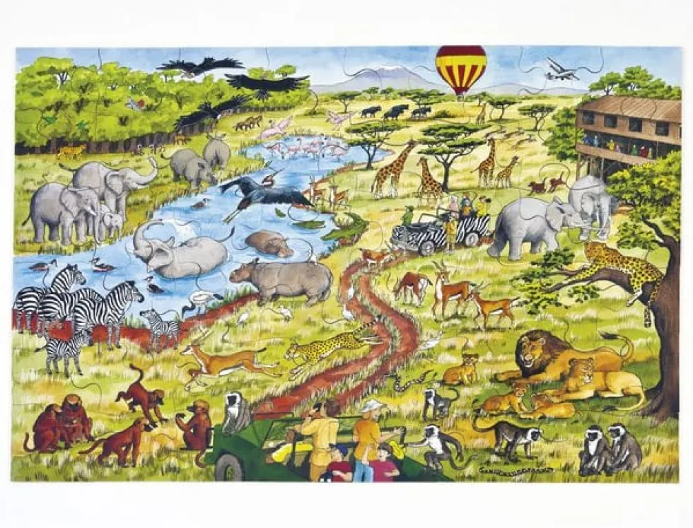 Golvpussel Afrika, 60x40cm