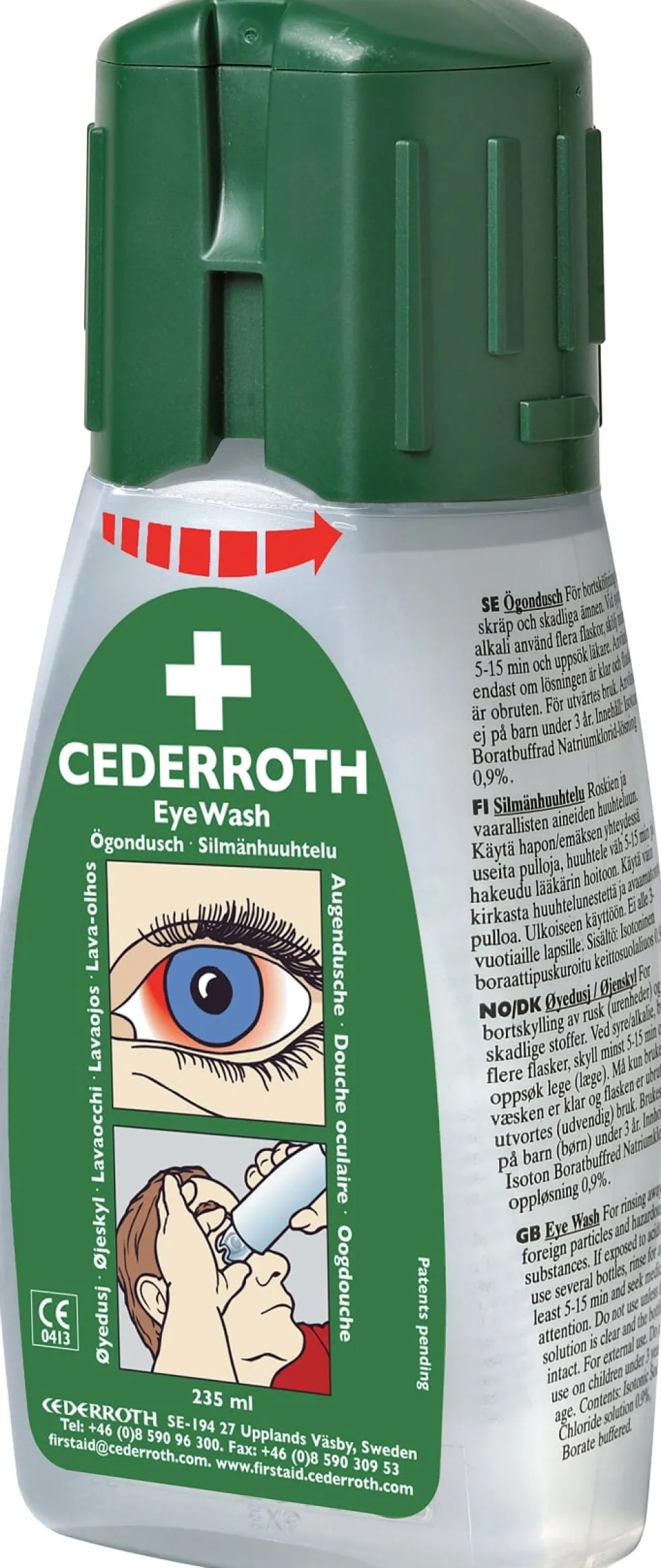 Ögondusch Cederroth, fickformat, 235ml
