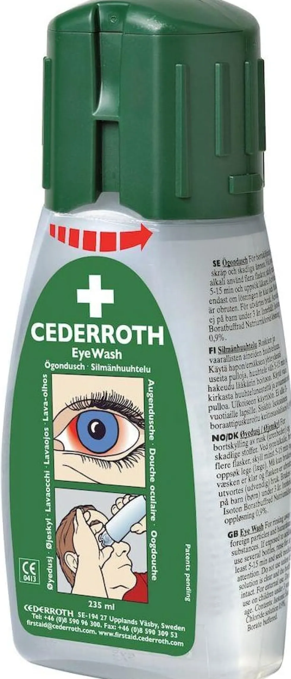 Ögondusch Cederroth, fickformat, 235ml