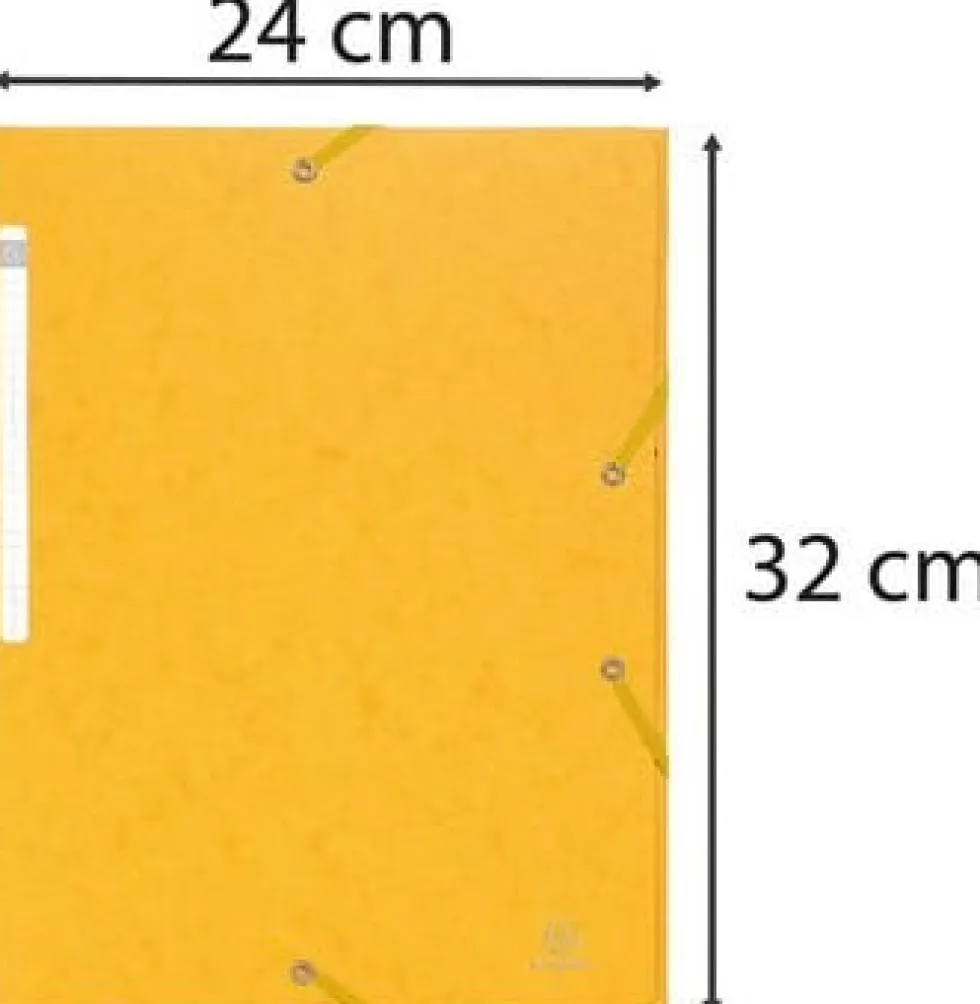 Gummibandsmapp EXACOMPTA 3kl A4 425g gul