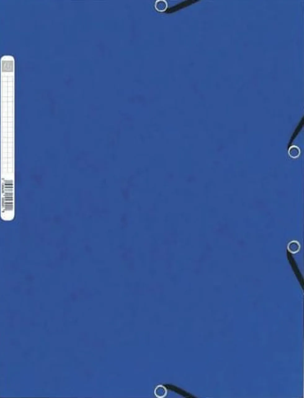 Gummibandsmapp kartong 3-kl A4 blå