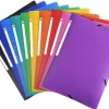 Gummibandsmapp 3-klaff A4 PP sorterade
