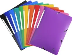 Gummibandsmapp 3-klaff A4 PP sorterade