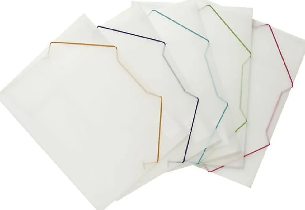 Gummibandsmapp 3-klaff A4 PP sorterade