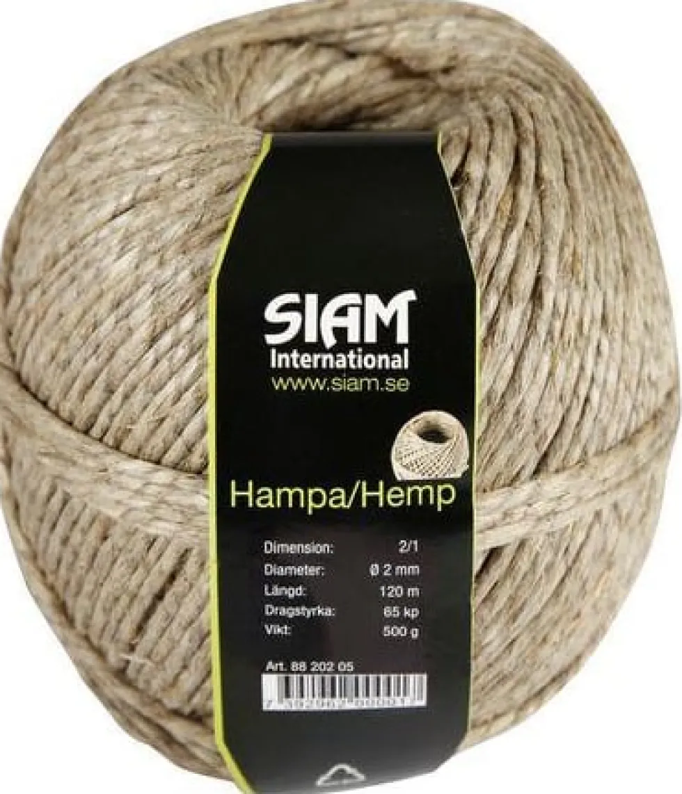 Hampbindgarn 2/1, 2-tråd 0,5kg/st, 120m