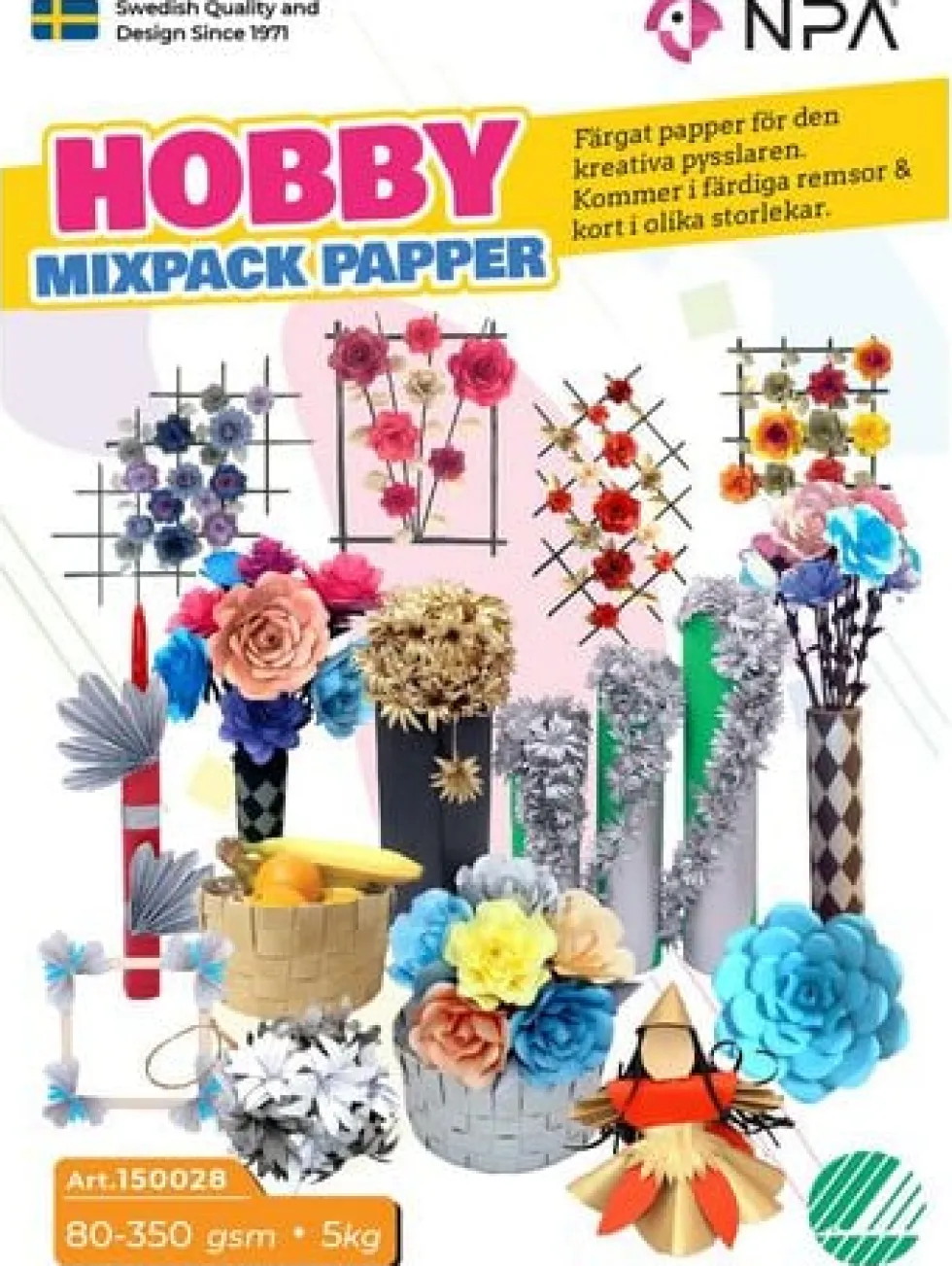 Hobby papper mix 80-350gr 5kg