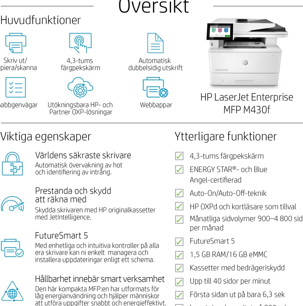HP LaserJet Enterprise MFP M430f printer