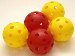 Innebandyboll gul, röd 5/fp