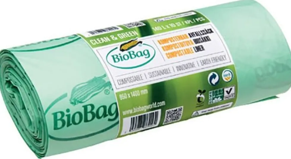 Insatspåse BIOBAG 50L 17my grön 32/rl