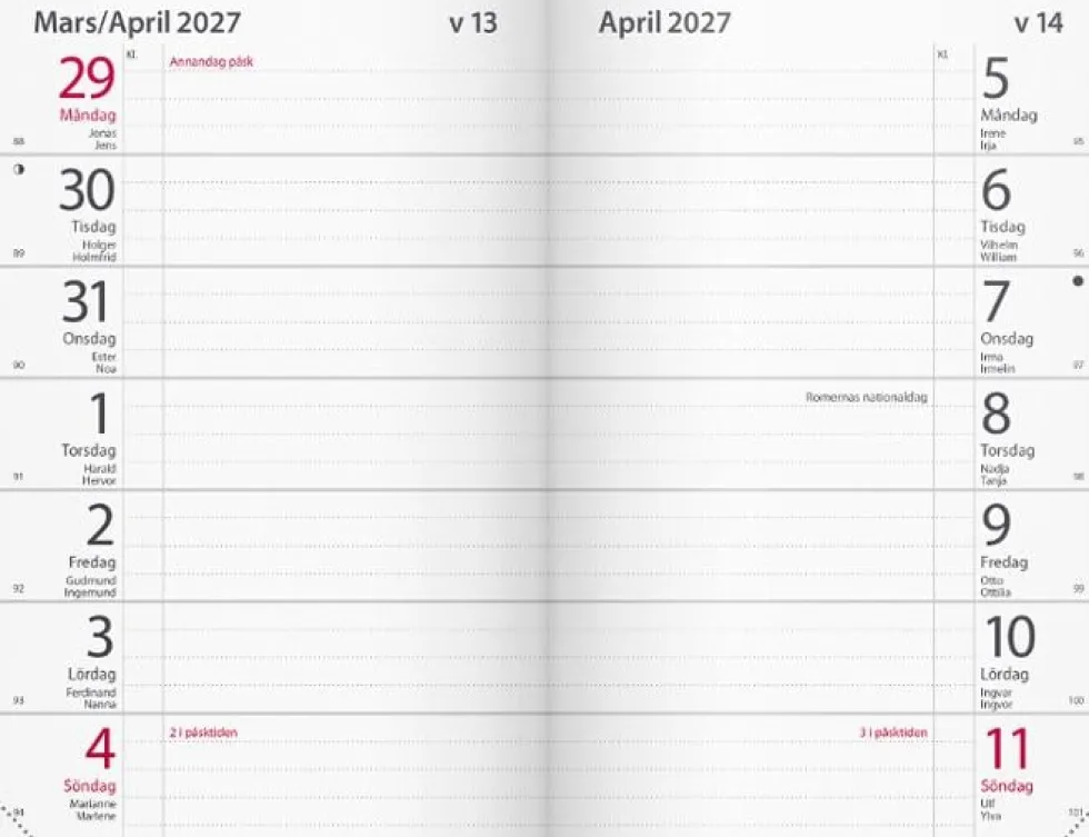 Kalender Maxinote 2027 blå