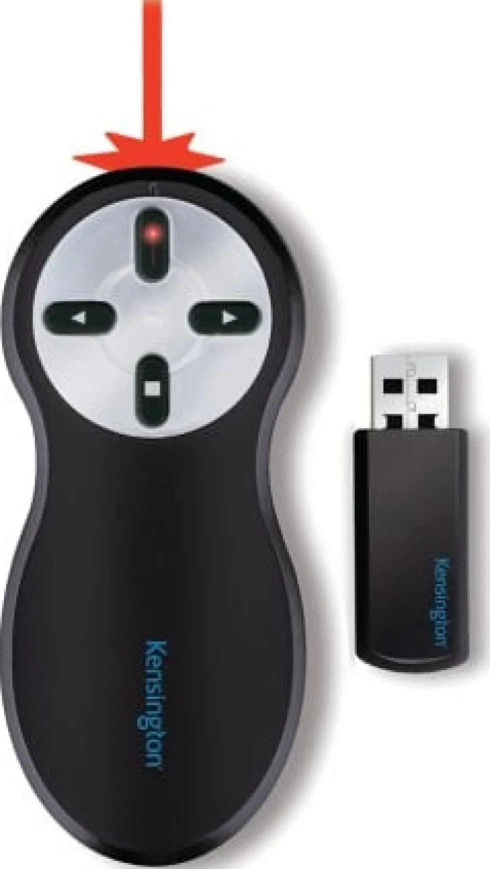 Kensington Wireless Presenter w/Red Laser, Black