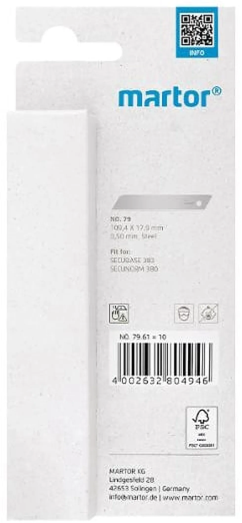 Knivblad MARTOR Styropor 79 10/fp