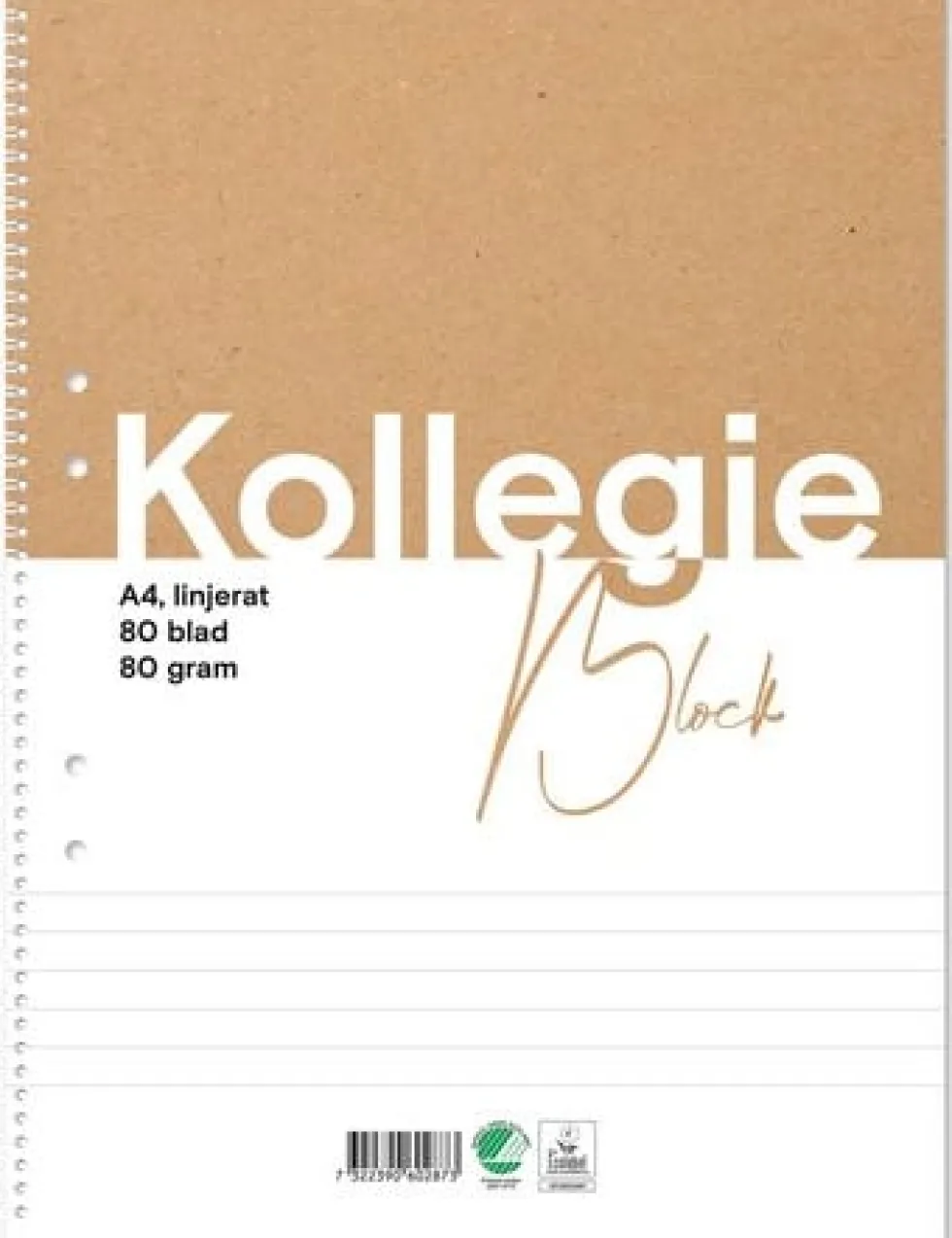 Kollegieblock FW A4 80g 80bl linj
