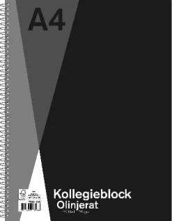 Kollegieblock SOL A4 70g 70 blad olinj.