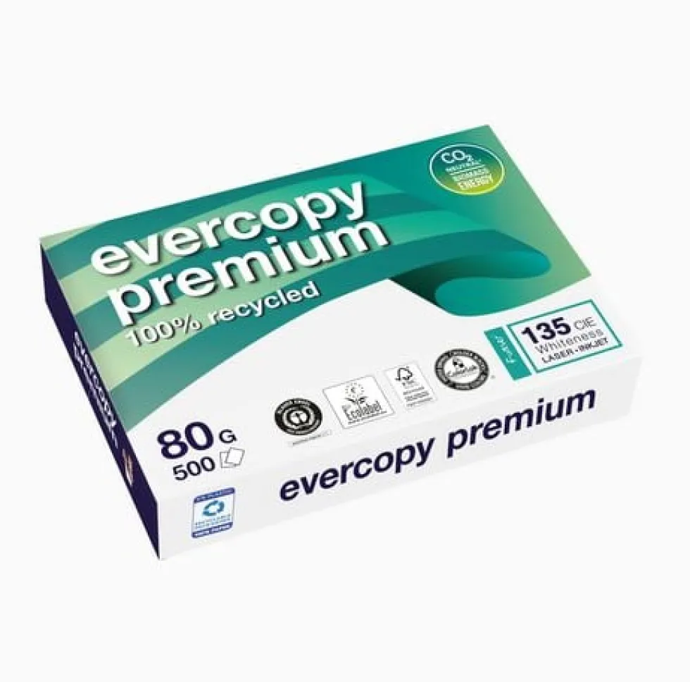 Kopieringspapper EVERCOPY Prem. A4 80g oh 500/fp