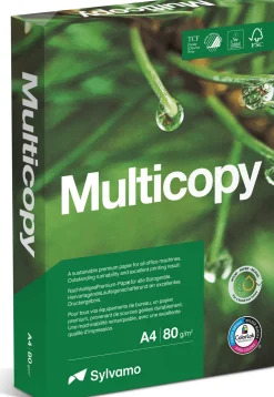 Kopieringspapper MultiCopy A4 Ohålat 80g, 5x500/krt
