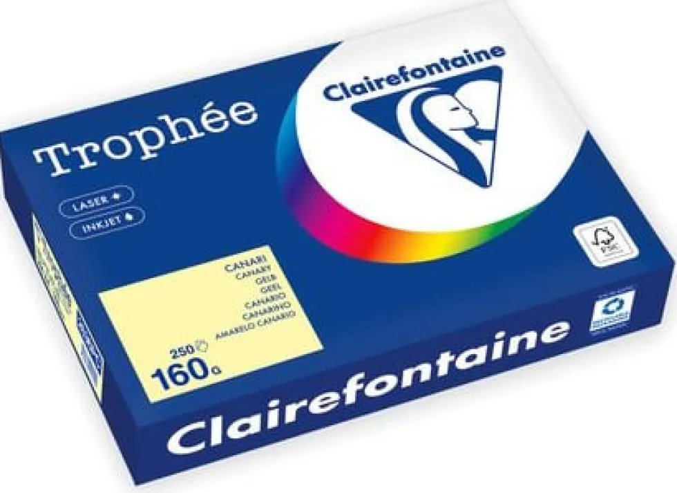 Kopieringspapper TROPHEÉ A4 160g Ljusgul 250/FP