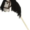 Käpphäst med tyglar grå 80cm
