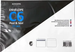 Kuvert Peel & Seal C6 25/fp