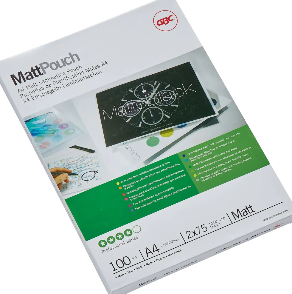 Lamination pouch GBC mat A4 75Mic (100)