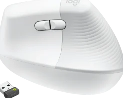 Lift Vertical Ergonomic Mouse for Business, White/Grey