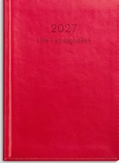 Lilla Fickdagboken 2027 konstläder röd