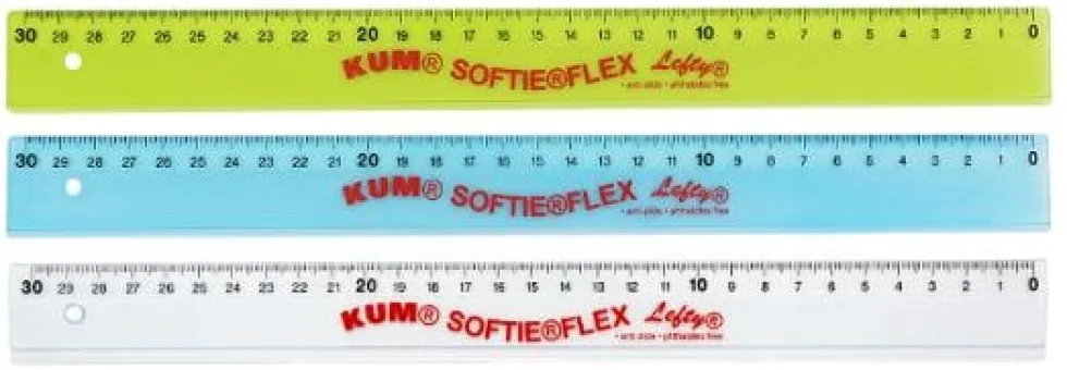 Linjal KUM softie Vänsterhänt 30cm