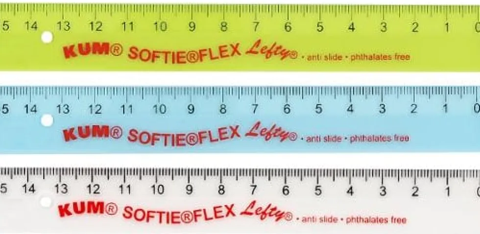 Linjal KUM softie Vänsterhänt 15cm