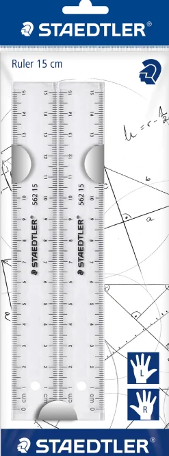 Linjal plast 15cm (2)