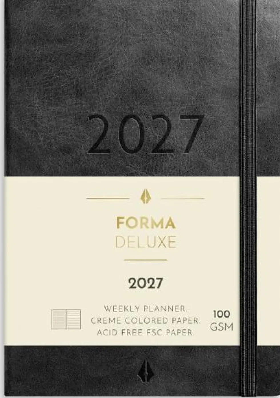 Liten Veckokal Forma Deluxe 2027 svart