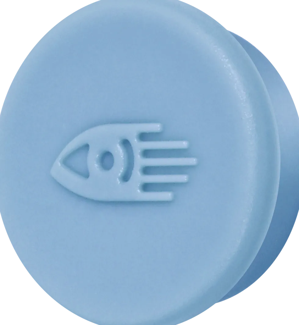 Magnet 20mm soft blue 10/fp