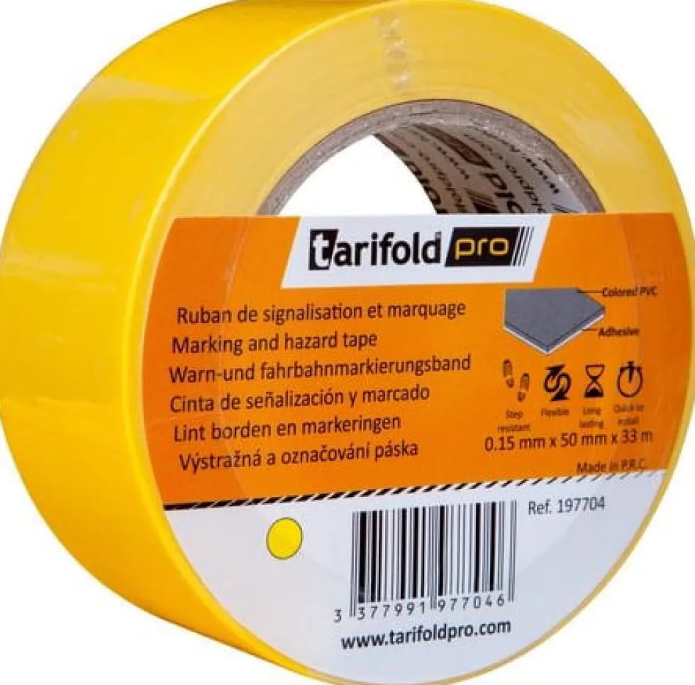 Markeringstejp 50mmx33m gul