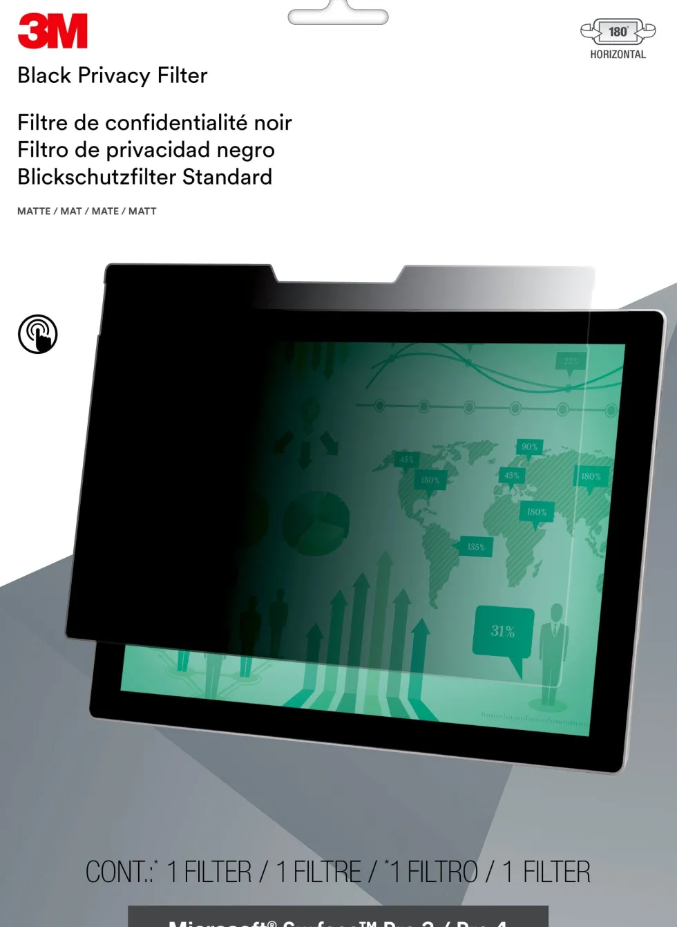 3M High Clarity Privacy Filter for Microsoft Surface Pro 5