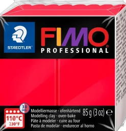 Modelleringslera Fimo prof 85g röd