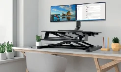 Monitor Arm Space Saving Dual Black