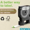 Märkband Dymo D1, plast, svart/gul, 19mm