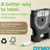 Märkband Dymo D1, plast, svart/klar, 9mm