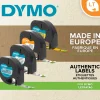 Märkband Dymo LetraTag, plast, svart/gul, 12mm